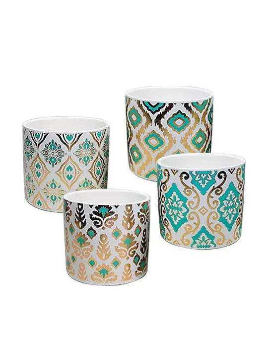 Marhome Turquoise Plant Pot 11.5x11.5x10.5cm
