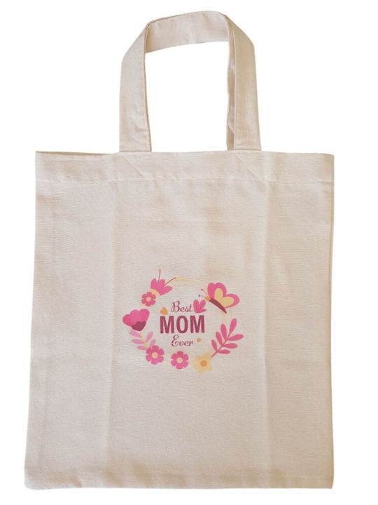 Jeenie Χειροποίητη Τσάντα Υφασμάτινη Στάμπα Best Mom Ever Tsa081