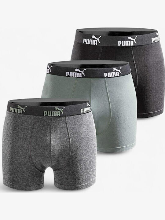 PUMA Herren Boxershorts Grün 3er Pack