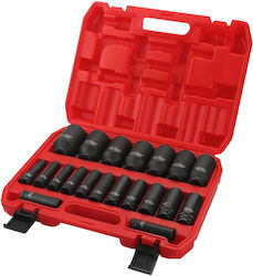 Kraft&dele Kd11794 Extended Impact Sockets Set ½" 10-38 Mm 20 Pieces