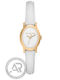Michael Kors Maude Womens Watch Battery With White Leather Strap