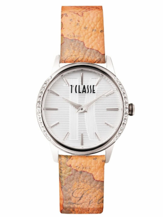 Alviero Martini 1a Classe Γυναικείο Ρολόι 32mm Μπαταρίας με Ασημί Δερμάτινο Λουράκι