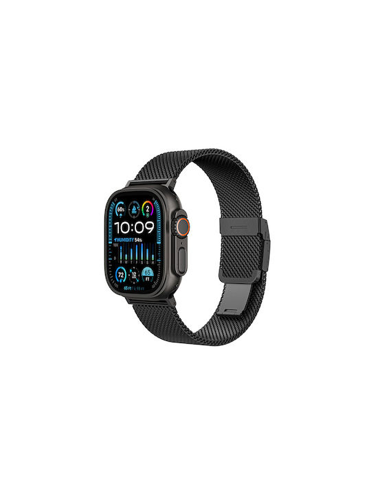 AmazingThing Titan Premium Метална Каишка Apple Watch 38 40 41 42 44 45 46 49 Mm Черна