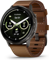 Garmin Venu 4 45mm Schiefer mit Braunes Lederarmband Garmin Venu 4 45mm Schiefer mit Braunes Lederarmband