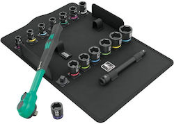 Wera Zyklop Comfort 3/8 Zoll Ratschen-Bit-Set 16 Stück
