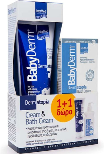 Intermed Promo Pack Babyderm Dermatopia Ενυδατική & Μαλακτική Κρέμα Προσώπου & Σώματος 300ml