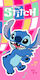 Πετσέτα Θαλάσσης Quick Dry Disney Home Lilo & Stitch 188 70x140 Pink 100% Microfiber