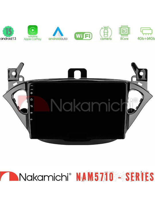 Nakamichi Car Audio System for Opel Corsa E 2014-2019 Bluetooth USB WiFi GPS Apple CarPlay Android Auto with 9" Touch Screen