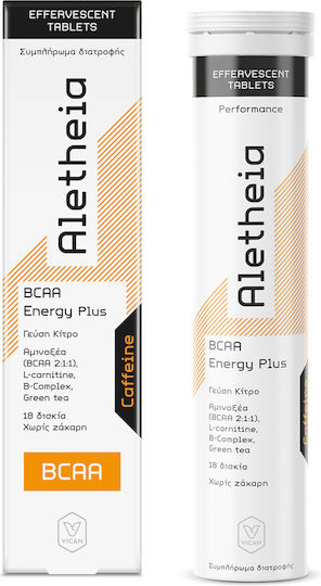 Aletheia Bcaa Energy Plus 2000mg 330ml 1 Comprimate 18 Comprimate Efervescente Energy