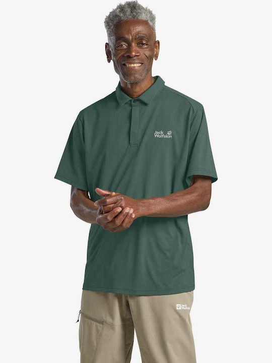 Jack Wolfskin Polo Athletic Short Sleeve Green ...