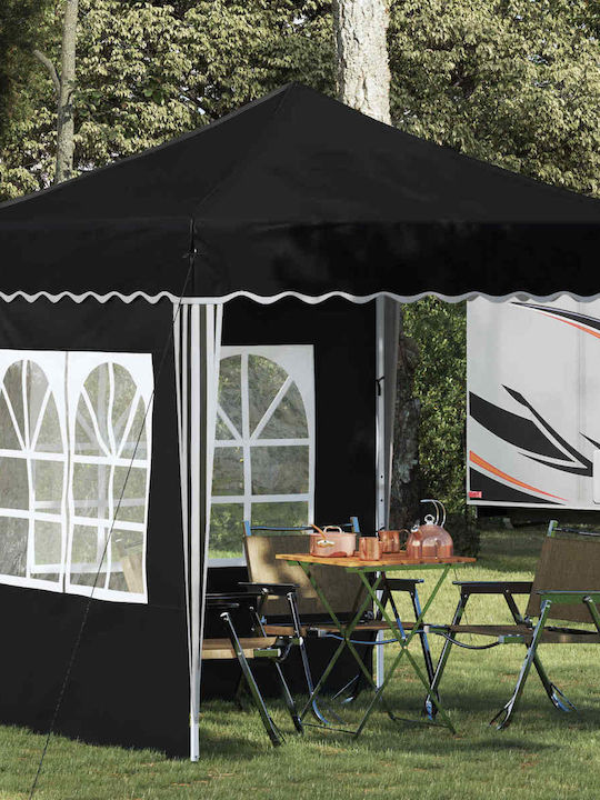 vidaXL Seitliches Sonnenschirm-Rolle für Garten Grau 1,95x1,95m