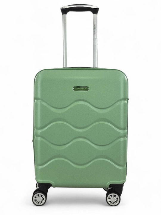 Greenwich Polo Club Cabin Hard Green Suitcase with 4 Wheels