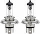Poly Poly Autolampen H4 P43T Halogen 2500K Warmes Weiß 12V 2Stück