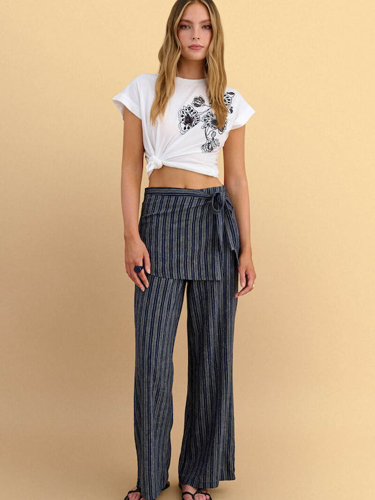 Attrattivo Damenhose Gestreift Blaue