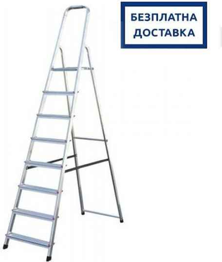 Алуминиева Домашна Проста Стълба Krause Corda 7 X 1 3.60 M 150 Kg