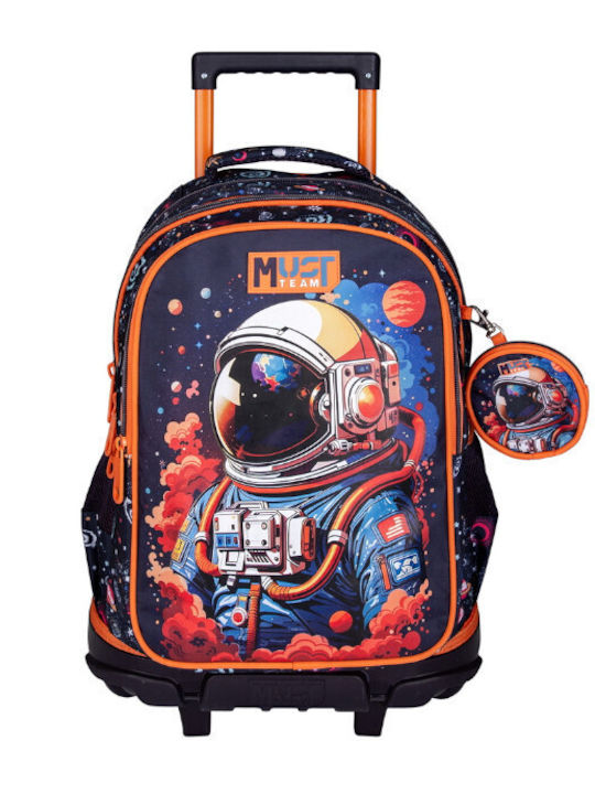 Must Team School Trolley Bag Elementary with Water Bottle Holder Multicolour 30L 34 x 20 x 44cm