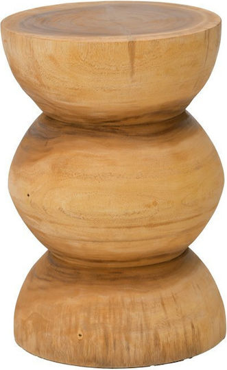 Wooden Living Room Stool Pilar Natural Shade 30x30x45cm