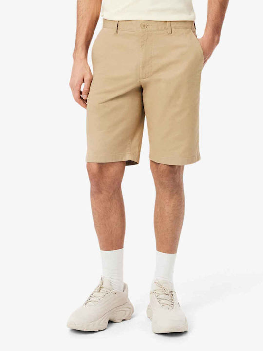 Lacoste Ανδρική Βερμούδα Chino Μπεζ