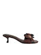 Mules with Low Heel in Brown Colour