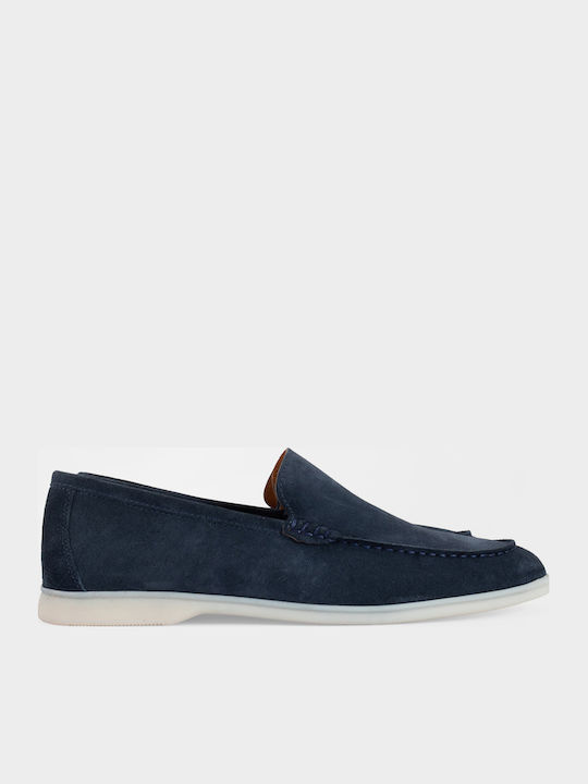 Suede Ανδρικά Loafers σε Μπλε Χρώμα