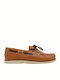 Leather Men's Boat Shoes in Tabac Brown Colour 3000P-2 TAMPA W.S.
