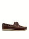 Leather Men's Boat Shoes in Tabac Brown Colour 3000P-2 KONIAK W.S.