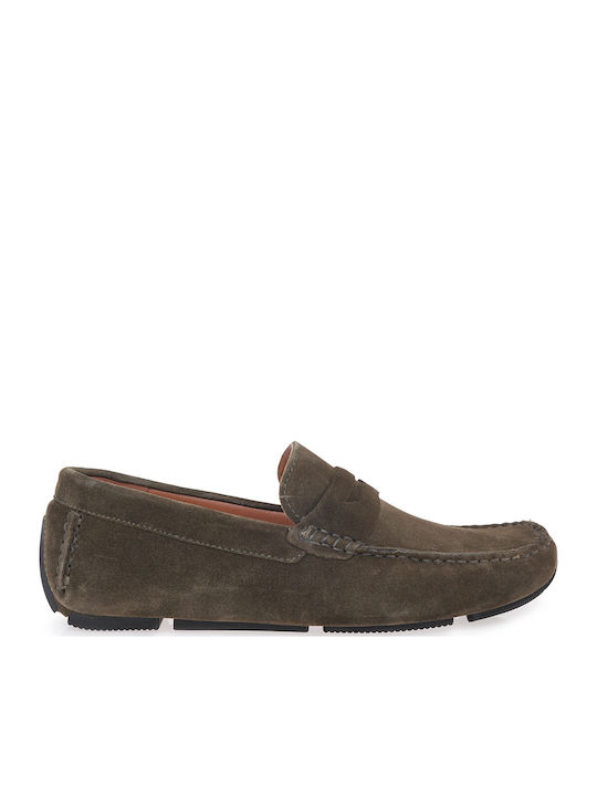 Suede Ανδρικά Loafers σε Πράσινο Χρώμα
