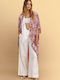 Long Women's Kimono Red