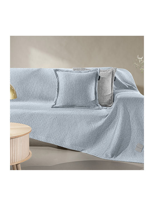 Guy Laroche Cooling Ριχτάρι Πολυθρόνας Βελουτέ 170x150εκ. Denim