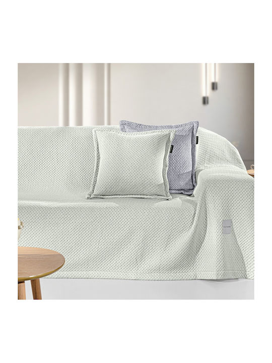Guy Laroche Cooling Four-Seater Sofa Velvet Throw 170x350cm Verde