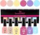 Set 6 Ciao One Step Semipermanent Nail Polishes Sensopro Milano Pastel Reflection