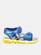 Kids' Anatomic Sandals with Hoop & Loop Closure & Lights Blue