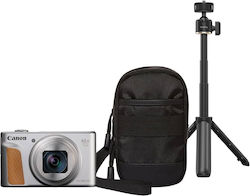 Canon PowerShot SX740 HS Lite Edition Travel Kit με Smallrig Tripod VT-10 Οπτικό Ζουμ 40x Ασημί