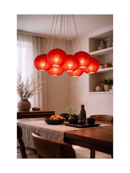 keleman Red Ball Pendant Ceiling Light 20x20x60cm