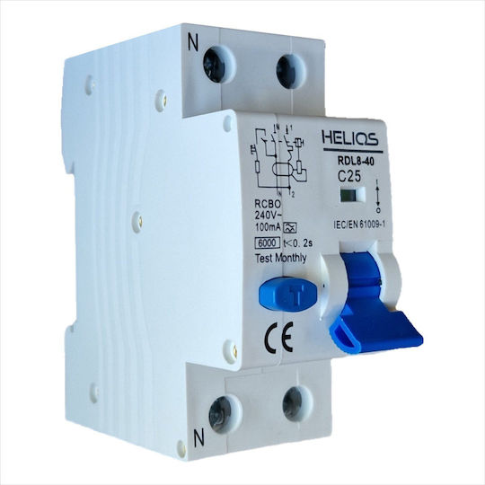 Helios Phase Relay Earth Leakage Bipolar with Voltage 230V