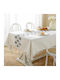 FRIPIA Linen Tablecloth With Gray Embroidery 140x200cm