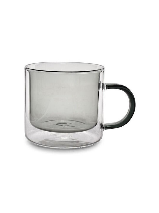 Onahome Κούπες Σετ 2τμχ Διπλό Τοίχωμα Grey 270ml