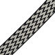 Gummiband Jacquard Zick-Zack Schwarz Creme 3 Cm Meter