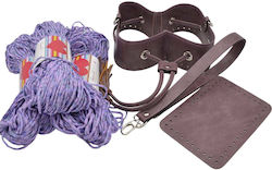 Set Für Gestrickte Taschenmaterialien Sugar Vintage Lila Garn Heart 600g