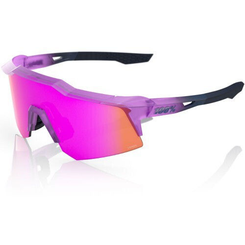 100% Cycling Glasses Speedcraft Xs with Pink Frame and Mirror Photochromic Lenses
