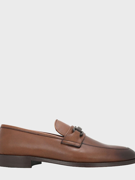 Leather Men's Dress Shoes Brown AM3522.G22255.D-1239