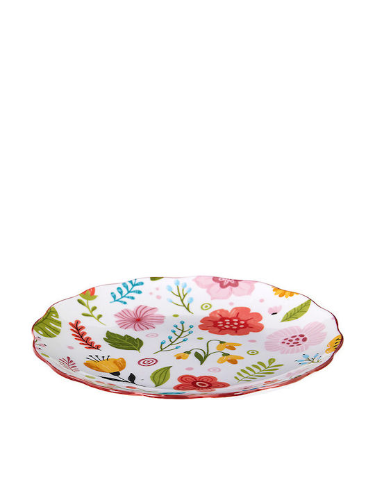 Zaros Fruit Plate Flower Porcelain Multicolour 21 Cm Kz379 6 Pieces