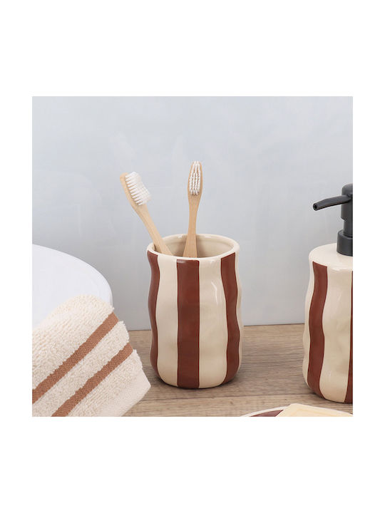 Bathroom Cup Holder Φ8x11.6 T-d Mocha 61192164 Φ8x11.6 Ceramic