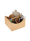 Organizer 4-Compartment 17x17x10 T-d Bamboo 8309195 17x17x10