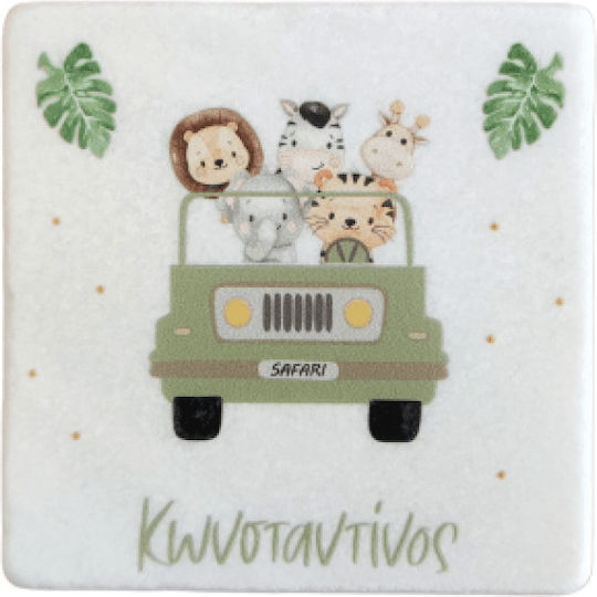 Bellissimo Taufgeschenke Druck Marmor Untersetzer Tiere Safari E334 Taufgeschenk für Süßigkeiten