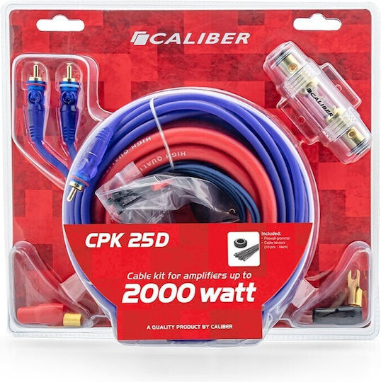 Caliber Cpk25d Κιτ Καλωδίωσης Αυτοκινήτου 25mm 2000watt