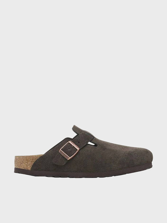 Birkenstock Boston Leather Clogs Brown