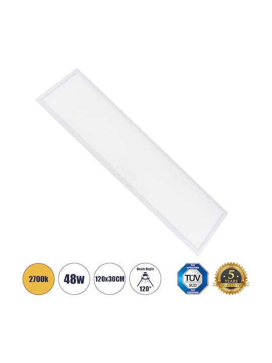 GloboStar Paneleti Χωνευτό LED Panel 48W με Θερ...