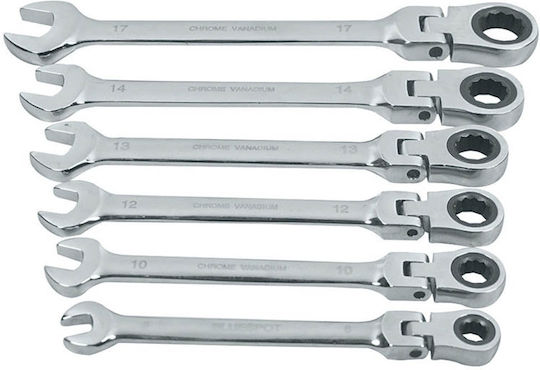 Deutsche Polygon-Schlüssel Flexible Kopf Ratschenring Set 6 Stück Rolson 46910