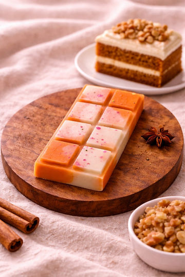 Bară De Ceară Cu Formă De Ciocolată Parfum Carrot Cake 11x4x0cm Monocrom Candlemaker